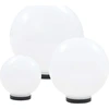 Image de vidaXL Set de lampes de jardin LED 3 pcs. sphériques 20/30/40 cm PMMA