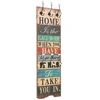 Image de vidaXL Porte-manteau mural avec 6 crochets 120 x 40 cm "HOME IS"