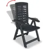 Image de vidaXL Chaises de jardin réglables 2 pcs. Plastique Anthracite