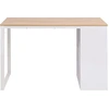 Image de vidaXL Bureau 120×60×75 cm chêne brun et blanc