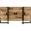 Image de vidaXL Buffet en bois massif de manguier 150x40x80 cm