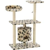Image de vidaXL Arbre à chat Sisal 95 cm Beige Impression de pattes