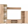 Image de vidaXL Meuble TV avec lampes LED Chêne Sonoma