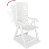 Image de vidaXL Chaises longues de jardin 4 pcs. Plastique blanc