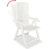 Image de vidaXL Chaises longues de jardin 6 pcs. Plastique blanc