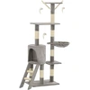 Image de vidaXL Arbre à chat avec colonnes en sisal 138 cm Gris