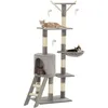 Image de Vidaxl - Arbre À Chat Avec Griffoirs En Sisal 138 Cm Gris