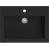 Image de vidaXL Cuvette en granit 600×450×120 mm noire