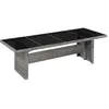 Image de Table De Jardin 240x90x74 Cm Résine Tressée Et Verre