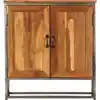 Image de vidaXL Buffet en teck recyclé et acier 65x30x70 cm