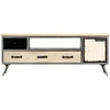 Image de vidaXL Armoire TV en bois massif de manguier et acier 120x30x45 cm