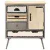 Image de vidaXL Buffet en bois massif de manguier et acier 65x33x76 cm
