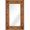 Image de Vidaxl   Miroir Mural En Bois D'Acacia Massif 50 X 80 Cm   Surface Polie Et Laquée   Décorations Uniques   Aucun Assemblage Requis