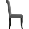 Image de vidaXL Chaises de salle à manger 6 pcs. Tissu gris foncé
