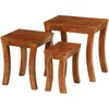 Image de Vidaxl - Table Gigogne 3 Pcs Bois Massif D'Acacia 50x35x50 Cm Marron