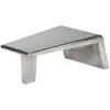 Image de Vidaxl   Table Basse Fixe Aluminium Poli 95x55x35 Cm   Style Avion Vintage   Design Industriel Avec Rivets   Aucun Assemblage Requis