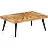Image de Table Basse Bois De Manguier Massif 90x55x36 Cm