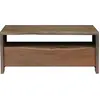Image de vidaXL Table basse en bois massif d'acacia avec bords naturels 90x50x40 cm gris