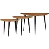 Image de vidaXL Ensemble de 3 tables basses en bois massif d'acacia