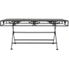 Image de vidaXL Table basse pliante style vintage métal 100x50x45 cm noir