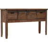 Image de Table Console Bois Massif De Sapin 131 X 35,5 X 75 Cm Marron Vidaxl