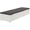 Image de vidaXL Bain de soleil avec support Poly rotin blanc