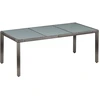 Image de vidaXL Salon de jardin 9 pièces avec coussins Poly Rattan Gris