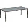 Image de Vidaxl Ensemble À Manger D'Extérieur 9pcs Coussins Résine Tressée Gris