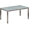 Image de vidaXL Ensemble de jardin 7 pièces avec coussins Poly Rattan Gris