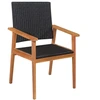 Image de vidaXL Ensemble de jardin 5 pièces Poly rotin noir et brun