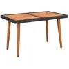Image de vidaXL Ensemble de jardin 5 pièces Poly rotin noir et brun