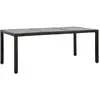 Image de vidaXL Ensemble de jardin 9 pièces Poly rotin noir
