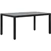 Image de Vidaxl - Mobilier À Dîner D'Extérieur 7 Pcs Résine Tressée Noir