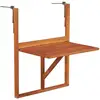 Image de Vidaxl - Table Suspendue De Balcon 64,5x44x80 Cm Bois D'Acacia Massif