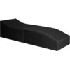 Image de vidaXL Chaise longue avec coussin en poly rotin noir