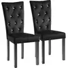 Image de vidaXL Chaise de salle à manger 2 pcs. noir velours