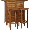 Image de Table Et Chaises De Bar 3 Pcs Bois D'Acacia Massif Vidaxl