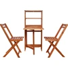 Image de vidaXL Ensemble Bistro 3 pièces pliable bois massif acacia