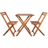 Image de vidaXL Ensemble Bistro 3 pièces pliable bois massif acacia