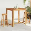Image de vidaXL Tabouret de bar 2 pcs. Bois massif acacia