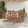 Image de vidaXL Table de bar en bois massif d'acacia 150x70x105 cm