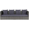 Image de vidaXL Canapé-lit de jardin 200x60 cm Poly rotin gris