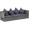 Image de Vidaxl - Lit De Jardin Gris 200x60 Cm Résine Tressée