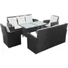 Image de Vidaxl - Salon De Jardin 5 Pcs Avec Coussins Résine Tressée Noir