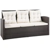 Image de vidaXL Ensemble de salon de jardin 5 pièces avec coussins Poly rotin brun