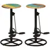 Image de Vidaxl - Tabourets De Bar Lot De 2 Bois Massif De Récupération