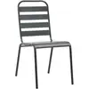 Image de vidaXL Chaises de jardin empilables 2 pcs. acier gris