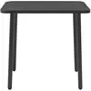 Image de vidaXL Table de jardin gris foncé 80x80x72 cm Acier