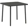 Image de Table De Jardin Gris Foncé 80x80x72 Cm Acier Vidaxl