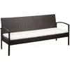 Image de vidaXL Ensemble de salon de jardin 5 pièces avec coussins Poly rotin brun